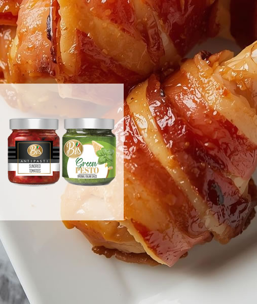 Lollipop di Pollo con Pesto Rosso e Verde BIS