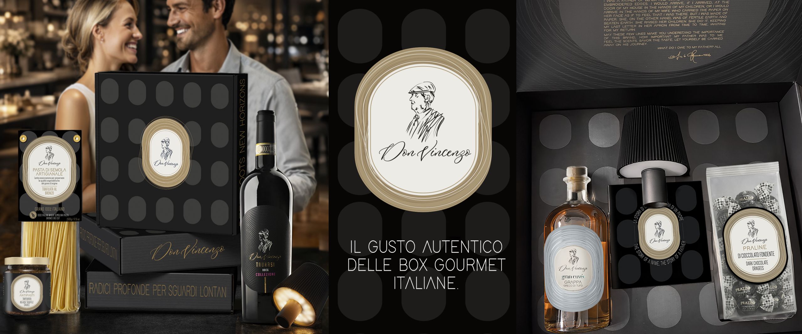 Box regalo Don Vincenzo con vino, olio e specialità italiane